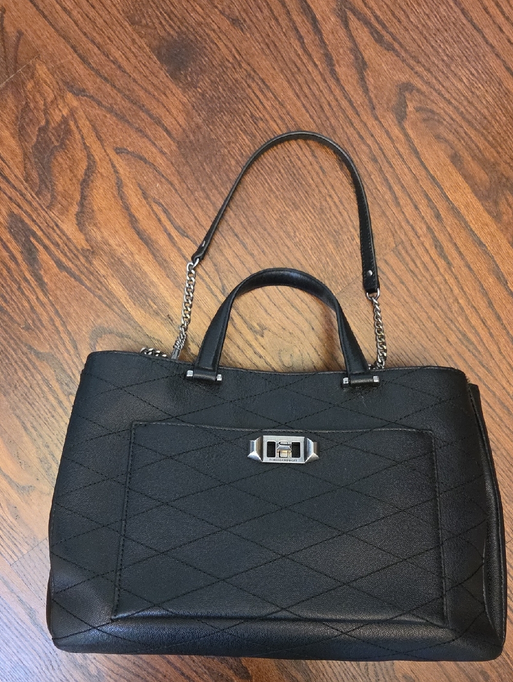 Rebecca Minkoff Je T'aime Black Quilted Women’s Leather Tote Bag